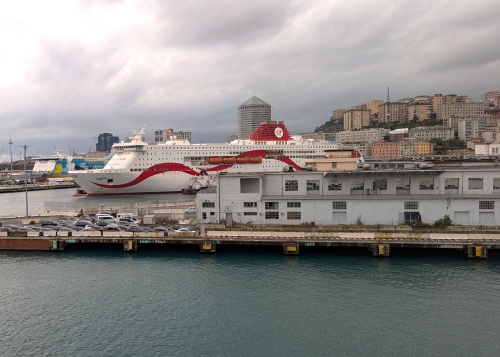 Ferry Terminal in Genoa Italy