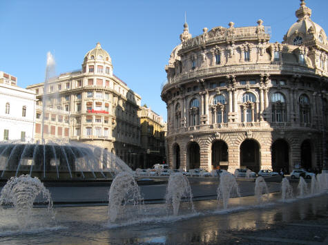 Piazza de Farrari in Genoa Italy
